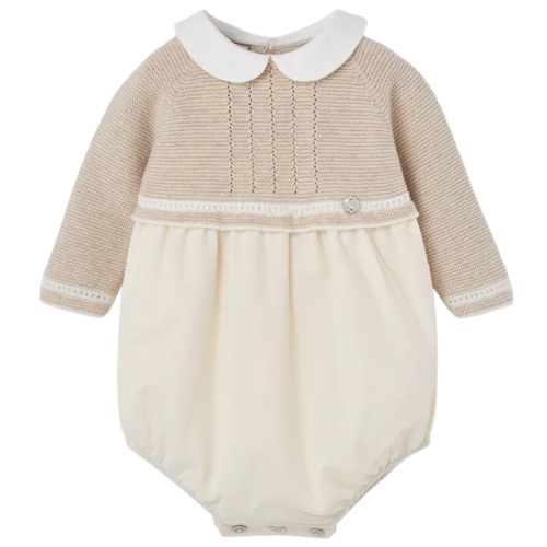 Paz Rodriguez Baby Beige/Ivory Romper