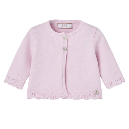Paz Rodriguez Baby Pink Knit Cardigan