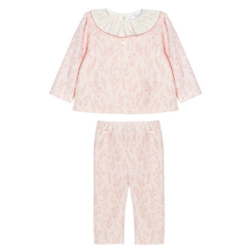 Patachou Baby Pink Floral Print Outfit