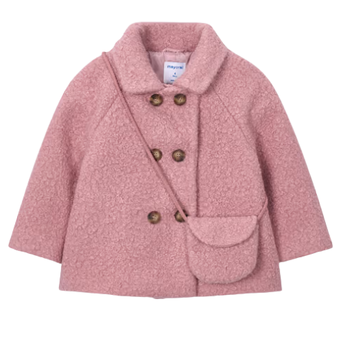 Mayoral Girls Pink Boucle Bag Jacket