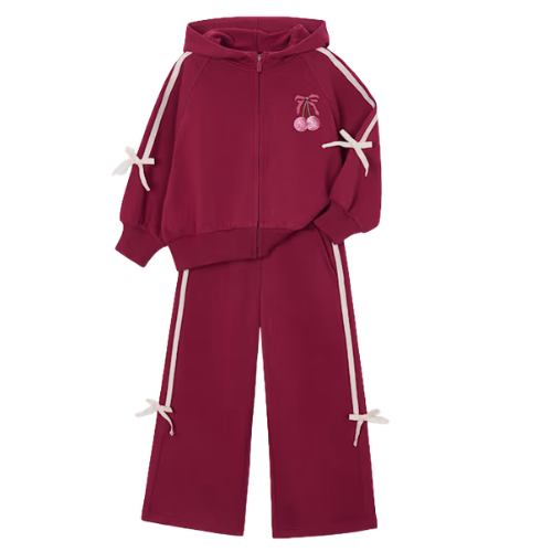 Mayoral Girls Burgundy Flared Jogsuit