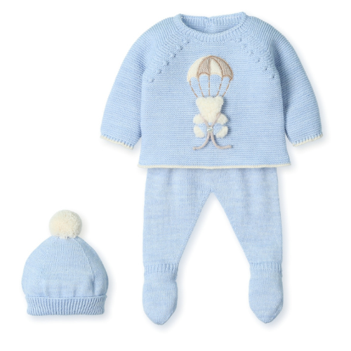 Mac Ilusion Baby Blue Bear Three Piece Outfit