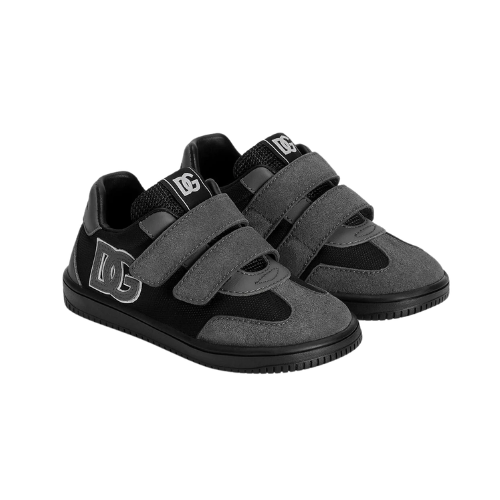 Dolce & Gabbana Black & Grey Velcro Trainers