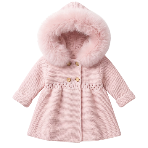 Pangasa Pale Pink Knitted A-Line Jacket