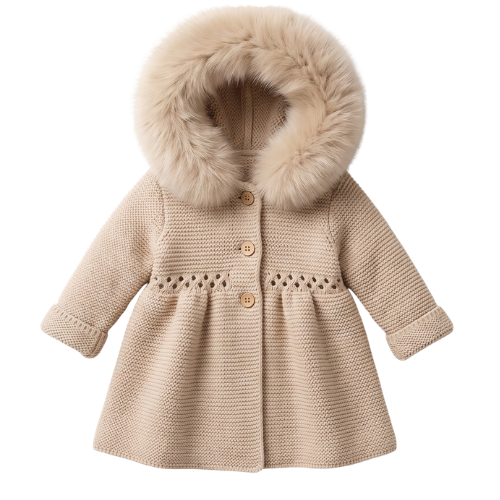Pangasa Sand Knitted A-Line Jacket