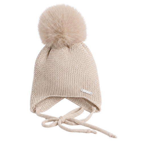 Pangasa Sand Knit Tie Pom Pom Hat