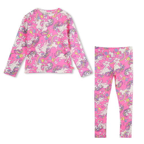 Billieblush Girls Unicorn Print Leggings Set