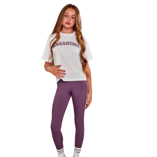 Ansandro Kids Plum T-Shirt & Leggings Set
