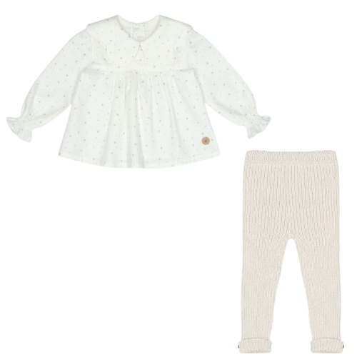 Martin Aranda Beige Star Leggings Set
