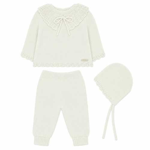Martin Aranda Ivory Knit Bow Outfit