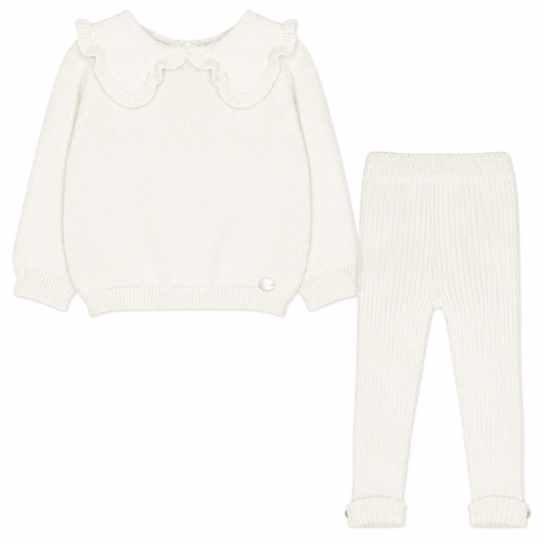Martin Aranda Ivory Frill Knit Set