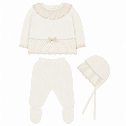 Martin Aranda Ivory Bow Three Piece Outfit