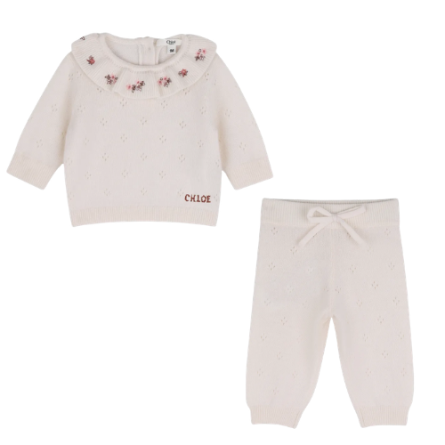Chloé Baby Ivory Pointelle Knit Outfit
