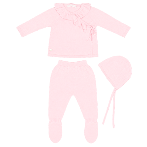 Martin Aranda Pale Pink Frill Three Piece Outfit