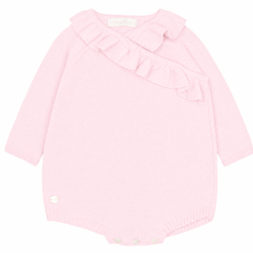 Martin Aranda Pale Pink Frill Knit Romper