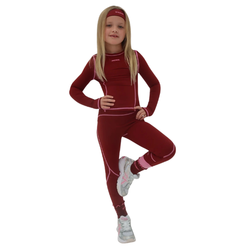 Michini Movement Berry Activewear Leggings Set