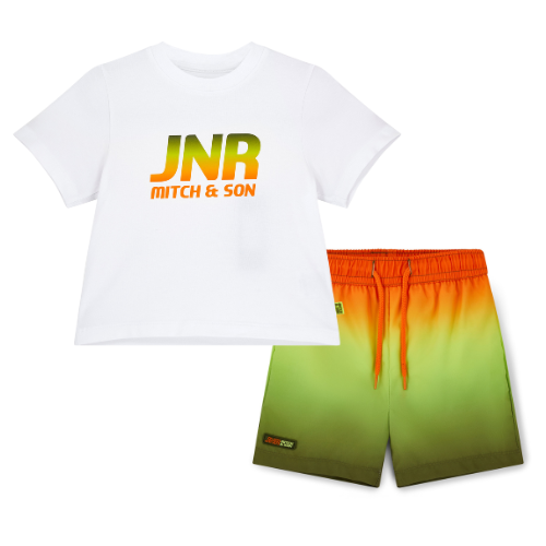 Mitch & Son Boys Ombre 'Reed' Swimshorts Set