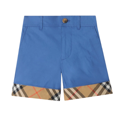 Burberry Kids Blue Oscar Turn Up Shorts