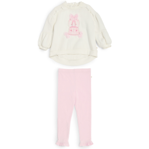 Caramelo Girls Pink Snow Globe Leggings Set