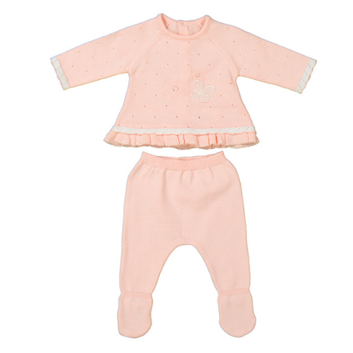Mayoral Baby Nude Knit Butterfly Outfit