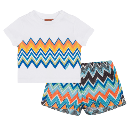 Missoni Baby Blue Zig Zag Swimshorts Set