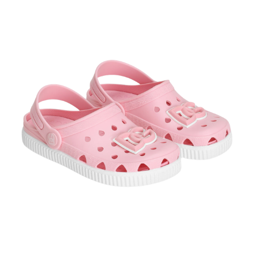 Dolce & Gabbana Pink Logo Clogs