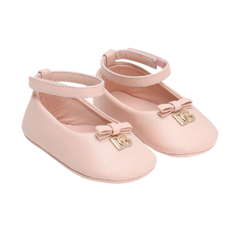 Dolce & Gabbana Pink Leather Pre Walkers