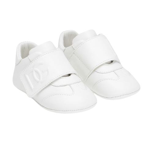 Dolce & Gabbana White Leather Pre Walkers