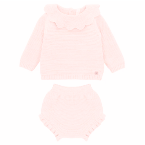 Martin Aranda Baby Girls Pale Pink Knit Outfit