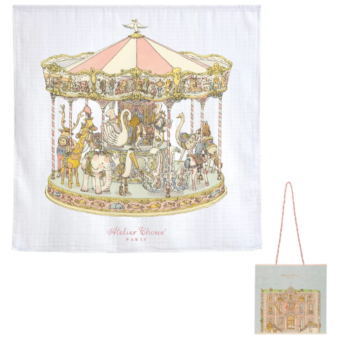 Atelier Choux Pink Carousel Carre & Giftbox