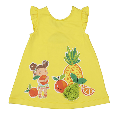 Mayoral Baby Girls Yellow Fruit Dress