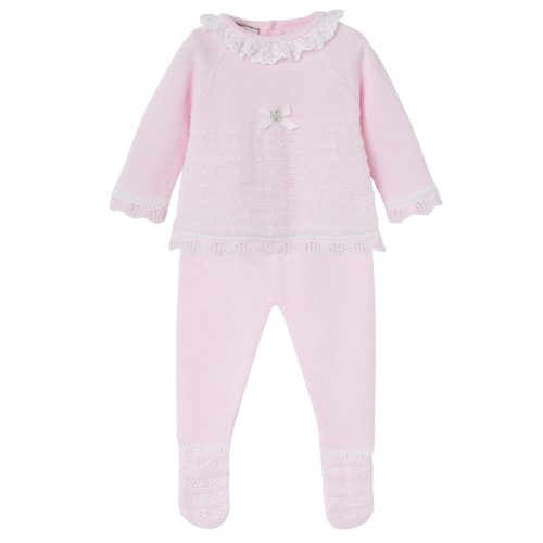 Paz Rodriguez Baby Pink Knit Set