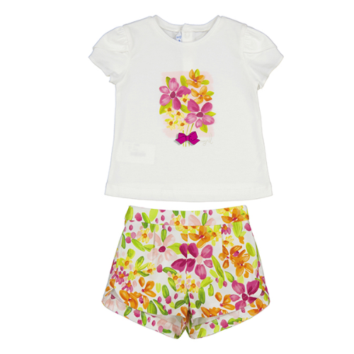 Mayoral Baby Floral Print Shorts Set