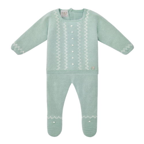 Paz Rodriguez Baby Green Knit Outfit