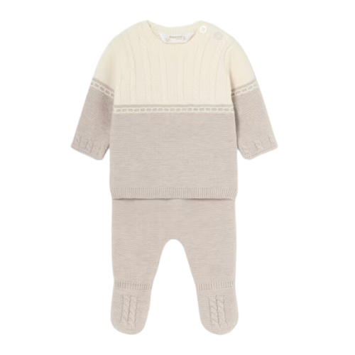 Mayoral Baby Boys Beige Knit Outfit