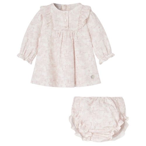 Paz Rodriguez Baby Pink Floral Dress