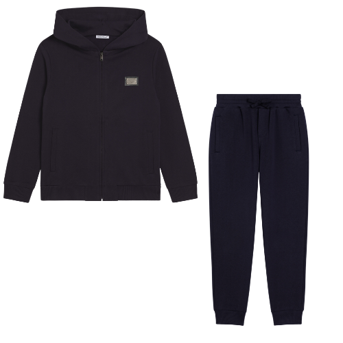 Dolce & Gabbana Boys Navy Plaque Jogsuit
