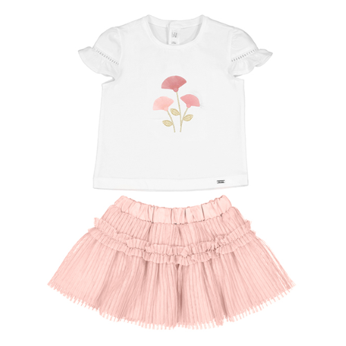 Mayoral Baby Pale Pink Tulle Skirt Set