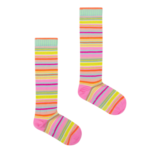 Oilily Girls Pink Stripe Mirza Knee Socks