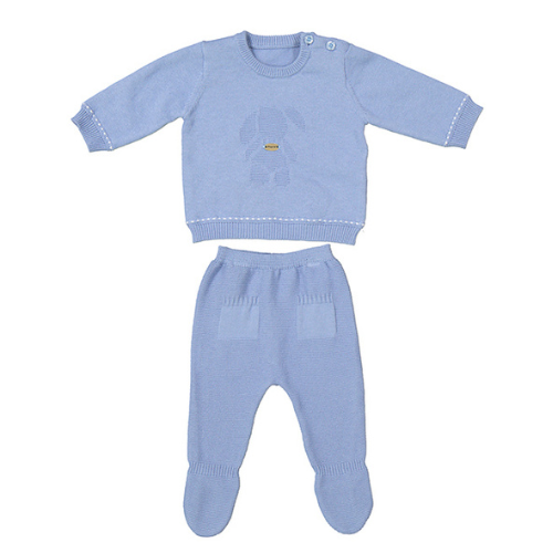 Mayoral Baby Blue Knit Bunny Outfit