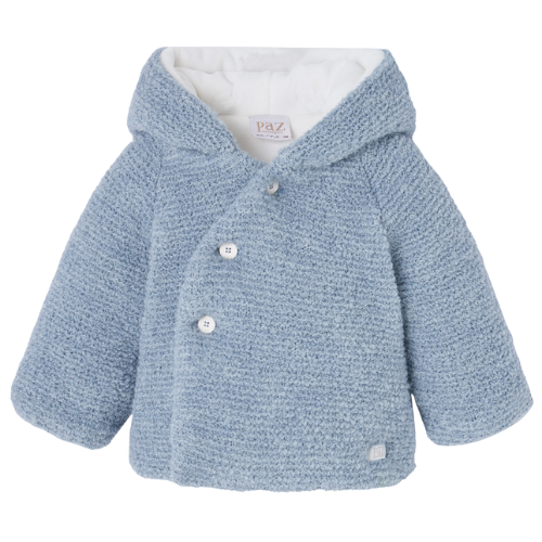 Paz Rodriguez Baby Blue Wool Coat