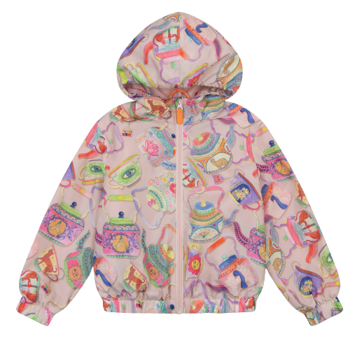 Oilily Girls Beige Chaitea Printed Jacket