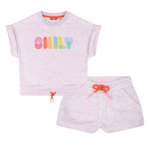 Oilily Girls Lilac Logo Shorts Set