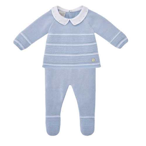 Paz Rodriguez Baby Blue Knit Outfit