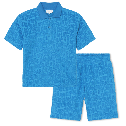 Marc Jacobs Boys Blue Towelling Shorts Set