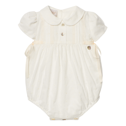 Paz Rodriguez Baby Cream Romper