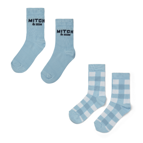 Mitch & Son Boys 'Fraine' Blue 2 Pack Socks