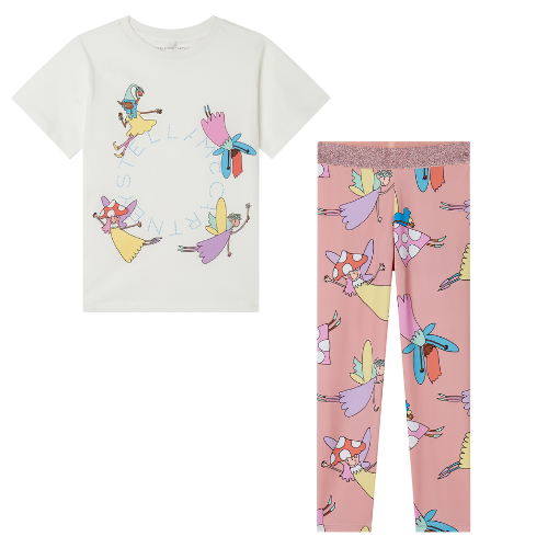 Stella McCartney Girls Pink Fairy Leggings Set