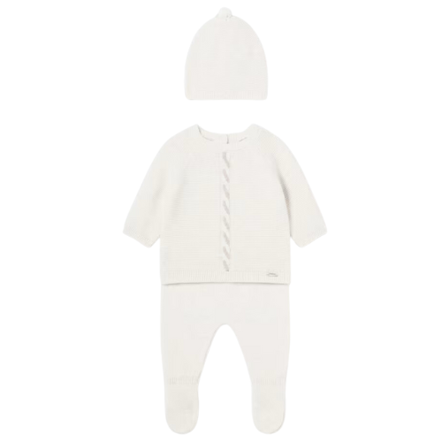 Mayoral Baby Boys Cream Knit Outfit & Hat