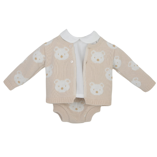 Pex Baby Boys Beige Bear 'Benny' Outfit